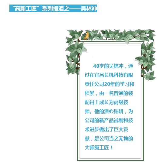 宜昌高新微門戶：好榜樣，有力量！“高新工匠”系列報(bào)道之——吳林沖